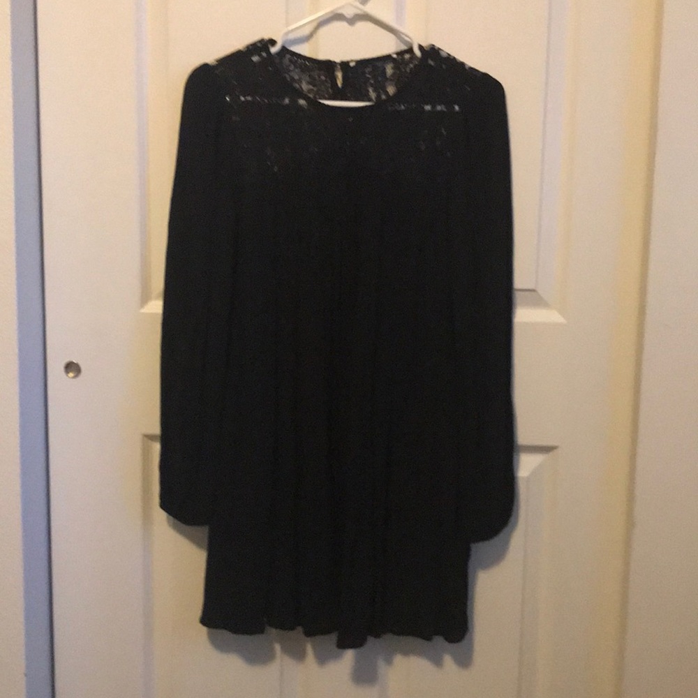 Black midi dress